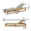 Christopher Knight Home Emile Outdoor Mesh and Acacia Wood Chaise Lounge - 3 of 4