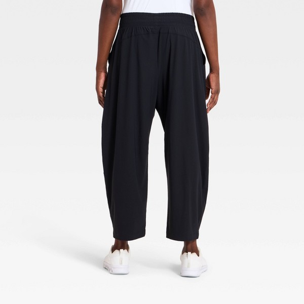 Pantalones de tejido de pata de barril de cintura alta para mujer - All In Motion™ 5
