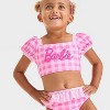 Toddler Girls' Barbie Tankini Set - Pink - 3 of 3