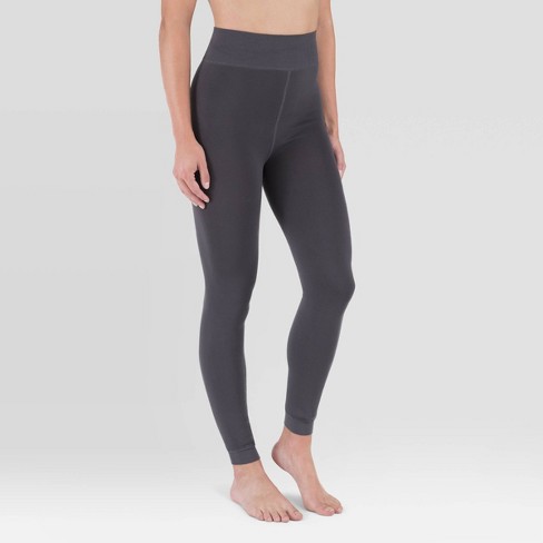 Wander By Hottotties Women's Velvet Lined Thermal Leggings - Gray