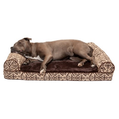 Furhaven Southwest Kilim Orthopedic Sofa Dog Bed - Large, Desert Brown ...