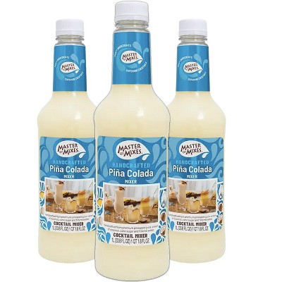 Photo 1 of Master of Mixes Piña Colada Drink Mix - Ready to Use – 1 Liter Bottle (33.8 Fl Oz) - Mixer Perfect for Bartenders and Mixologists