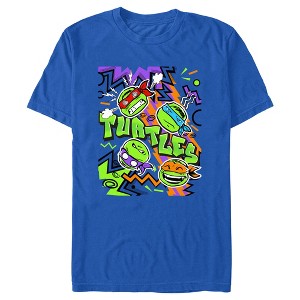 Men's Teenage Mutant Ninja Turtles Retro Funny Faces T-Shirt - 1 of 4