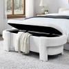 51'' Linen Upholstered Storage Bench for Bedroom,Modern Bedroom Bench with Cushion Seat,Fully Assembled Bedroom Furniture-LAOTIES - 2 of 4