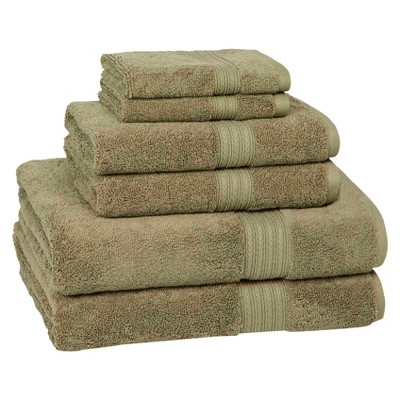 target green bath towels