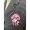Wrapables Acrylic Fashion Brooch Pin for Sweaters, Coats, Scarves, and Bags, Quirky Pink - 3 of 4