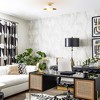 Rennnsan Velcora 14" W 1 -Light Gold Foiled Dimmable Mid-century Globe Semi Flush Mount in Black & White - 2 of 4