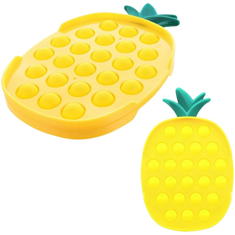BOB Gift Pop Fidget Toy 24-Button Yellow Pineapple Silicone Bubble Popping Game, 2 of 8