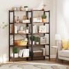 Costway 1/2 PCS 5-Tier Bookshelf Bookcase with Metal Frame & Dual Anti-Tipping Kits Storage Rack - 3 of 4