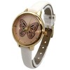 Olivia Pratt Thin Faux Leather Butterfly Face Women Watch - 2 of 3