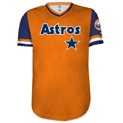 MLB Houston Astros Men's V-Neck Pullover T-Shirt - S