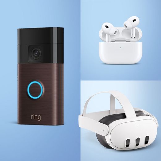 Ring doorbell camera, Apple Air Pods Pro, Meta Quest 3 Mixed Reality Headset