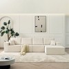 139.3" Modular Sectional Sofa, Boneless Cloud Couch with Ottoman & 2 Pillows, No Assembly, L-Shaped Corduroy Sofa for Living Room & Bedroom - 2 of 4