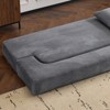 TiramisuBest Transformable Sectional Sofa with 3 Ottoman Stools,Supportive Foam Fold-Out Bed, Compact Chenille Lounger - 4 of 4