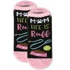 Memoi Women's Dog Mom Life Low-Cut Non-Skid Socks Black 9-11 - 4 of 4