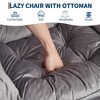 Lazy Chair with Ottoman, Large Lounge Accent Chair, Comfy Armchair with Folding Footrest - 4 of 4