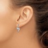 Black Bow Jewelry Dolphin & Hoop Dangle Post Earrings in 14k White Gold - 3 of 4