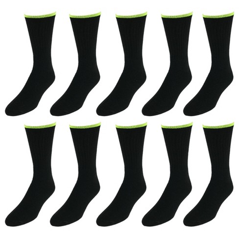 Boys' 10pk Athletic Crew Socks - Cat & Jack™ Black : Target