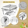 Chafing Dishes for Buffet, 8 Qt Stainless Steel Chafers and Buffet Warmers Sets With Lid, Rectangle Food Warmer Catering Buffet Display - 4 of 4