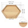 Unique Bargains Indoor Hexagonal Bamboo Planter Saucer Drip Tray Plant Drainage Trays 8 Pcs - 2 of 4