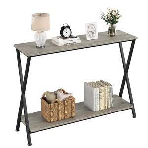 Narrow Console Table – Tier Storage Shelf Sofa Table (for Living Room/Hallway/Bedroom) - 1 of 4