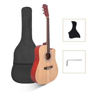 Karl Home 41 Inch Matte Cutaway Dreadnought Spruce Front Acoustic Guitar Burlywood - 1 of 4