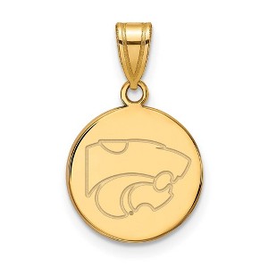 Black Bow Jewelry 14k Yellow Gold Kansas State Wildcats NCAA Medium Pendant - 1 of 3