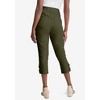 Jessica London Women's Plus Size Comfort Waist Stretch Denim Lace-Up Capri - 3 of 4