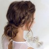 Unique Bargains Double Butterfly Rhinestones French Barrette Hair Clips Purple 1 Pc - 2 of 4