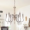 Bella Depot 6-Light Wood Ceiling Light Adjustable Pendant Light Farmhouse Chandelier - 3 of 4