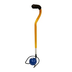 Amber Fight Gear Shotput Retrieving Tool – Adjustable 24–29", Steel, Deep Cup, Foam Grip,Track & Field Use, Yellow, One Size - 1 of 4