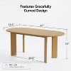 Wooakway 30"H Oval Wood Dining Table Kitchen Table Conference Table with 4 Legs - 3 of 4