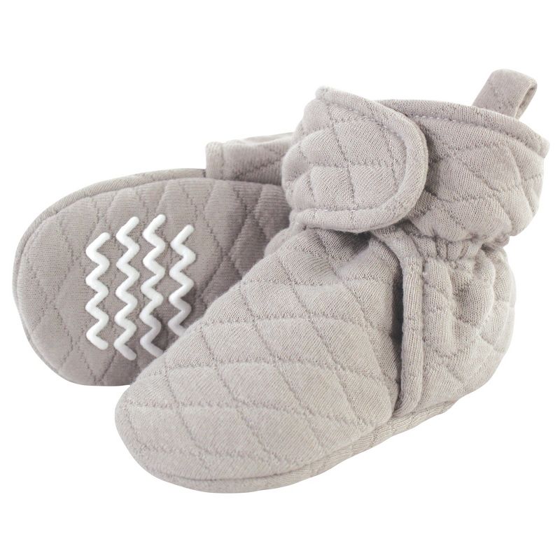Hudson Baby Baby and Toddler Quilted Booties, Gray, 1 of 4
