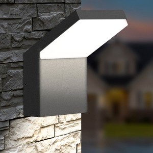 DOMETOUR Outdoor Wall Light Path Light, LED Exterior Lights Wall Mount Lamp for Patio Garden Garage Fence Yard - 1 of 4