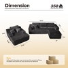 XIZZI Modular Sectional Sofa Couch, L/U-Shape Upholstered Couch, Modern Minimalist Couches for Living Room, Free Combination Deep Seat Corner Couch - 3 of 4