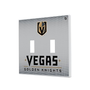 NHL Western Conference Teams Linen Hidden-Screw Light Switch Plate for Double Toggle - 1 of 4