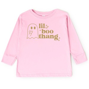 The Juniper Shop Lil Boo Thang Toddler Long Sleeve Tee - 4T - Pink - 1 of 4