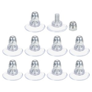 Unique Bargains PVC Durable Hooks and Hangers Suction Pads with Screw 10 Pcs - 1 of 4