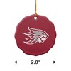 California State University Chico Primary Logo Porcelain Scalloped Holiday Christmas Tree Ornament - 3 of 4