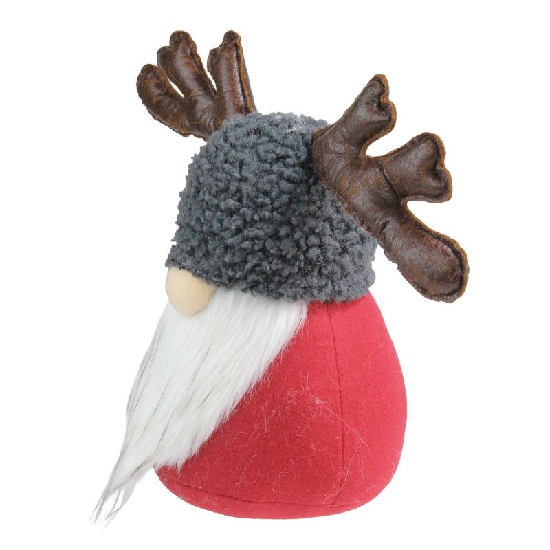 Northlight 14" Red and Gray Santa Gnome with Moose Antlers Christmas Table Top Decoration, 2 of 3