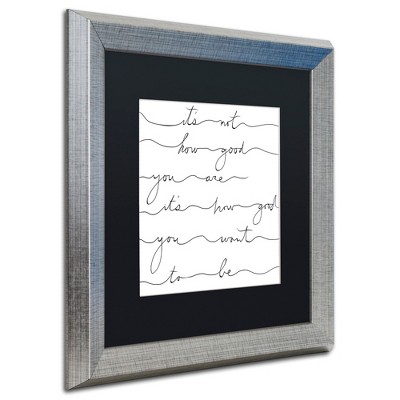 Trademark Fine Art -Lisa Powell Braun 'How Good Black' Matted Framed Art