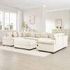 Oversized Modular Sectional Sofa with Chaise and Ottoman, Convertible Sofa with Armrests, Upholstered Sofa with Corduroy Cushion-Cuddlewood - 2 of 4