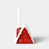 Winter Cabin Taper Candle Holder Red - Room Essentials™ - 3 of 3