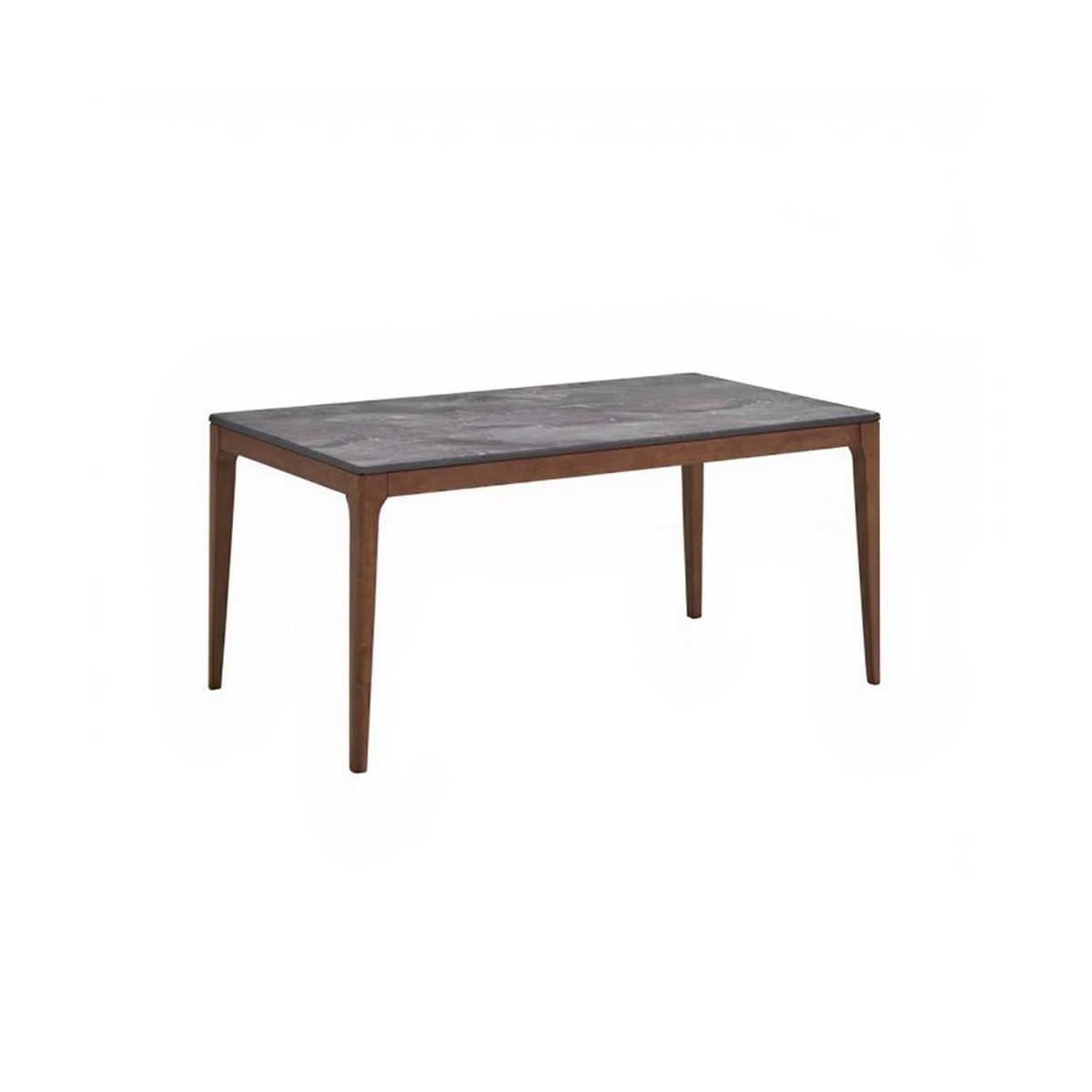 63" Bevis Dining Table Engineered Stone Top Walnut Finish - Acme Furniture
