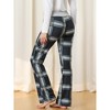 cheibear Women's Yoga Casual Trousers Wide Leg Lounge Pajamas Pants - 3 of 4