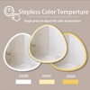 PAGED Stylish Bathroom Mirror, LED Vanity Mirror, Dimmable Anti-Fog Makeup Mirror with Gunmetal Gray Frame for Bathroom - 2 of 4