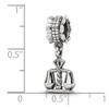 Black Bow Jewelry Sterling Silver Scales of Justice Dangle Bead Charm - 4 of 4