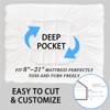 Inhand Queen Mattress Topper- Extra Thick Cooling Mattress Pad- White Mattress Protector Pillow Top with 8-21 Inch Deep Pocket Down Alternative Fill - 4 of 4