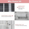 48 Inch Dog Crate, Heavy Duty Full Stainless Steel Dog Crate Cage Kennel for Large Dogs, Wheels and Double Door, Silver - 3 of 4