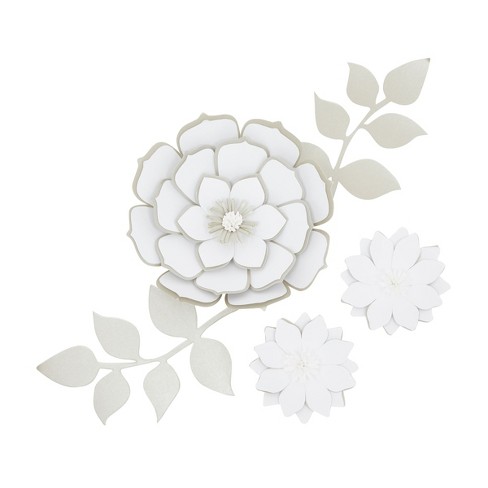 3d White Flower Paper Graphic by retrowalldecor · Creative Fabrica